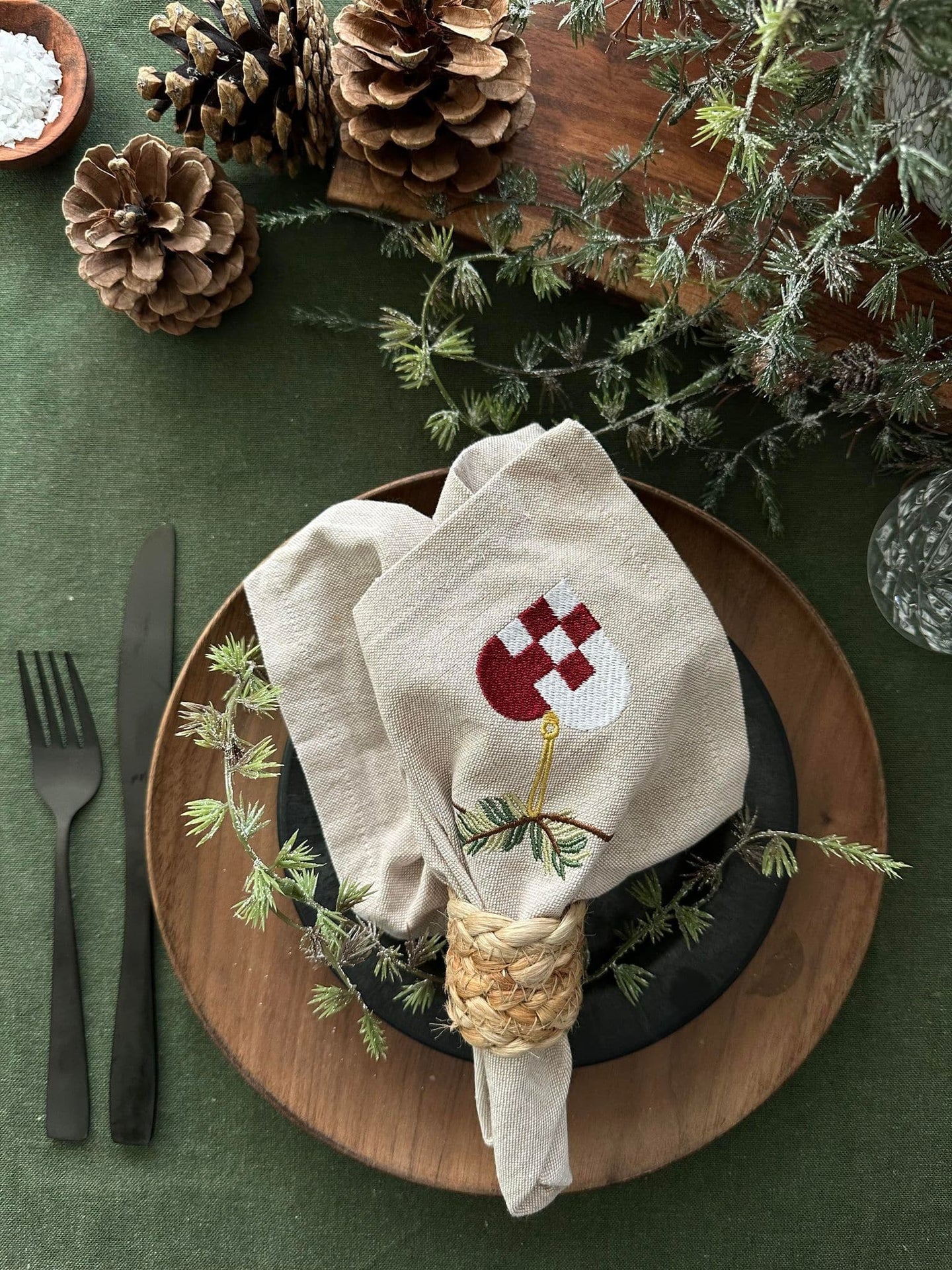 Dug Grøn bomuld – flere størrelser - VIAMAJA.DK