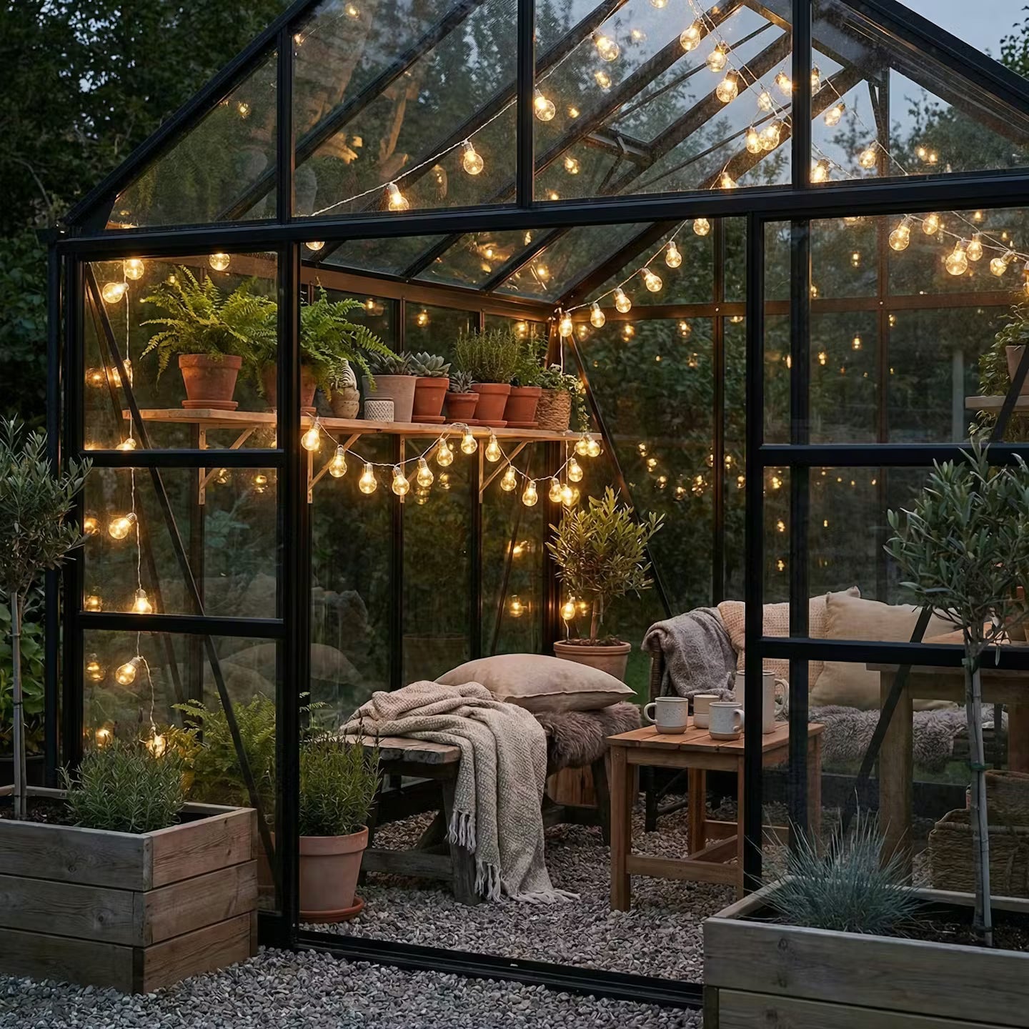 Stor ljusslinga med 50 LED-lampor och färgskifte - Godkänd för inomhus och utomhus