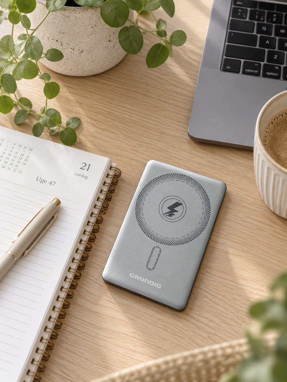 Trådlös Powerbank 5000 mAh – Ultratunn