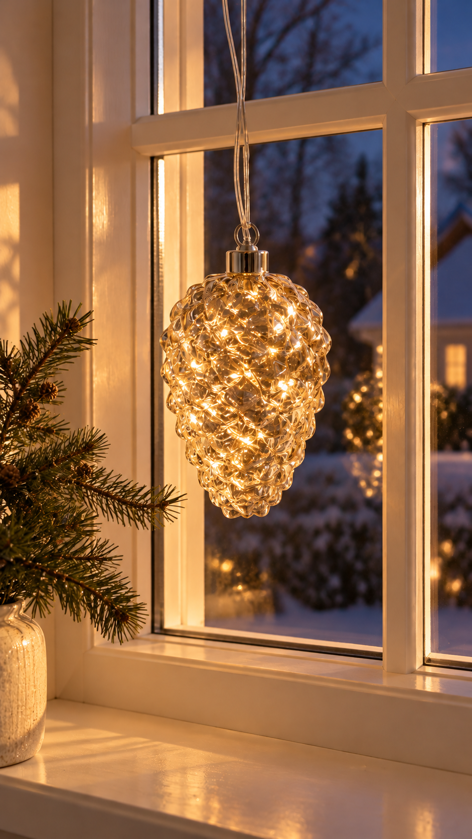 Kotte med ljus – glas LED-dekoration