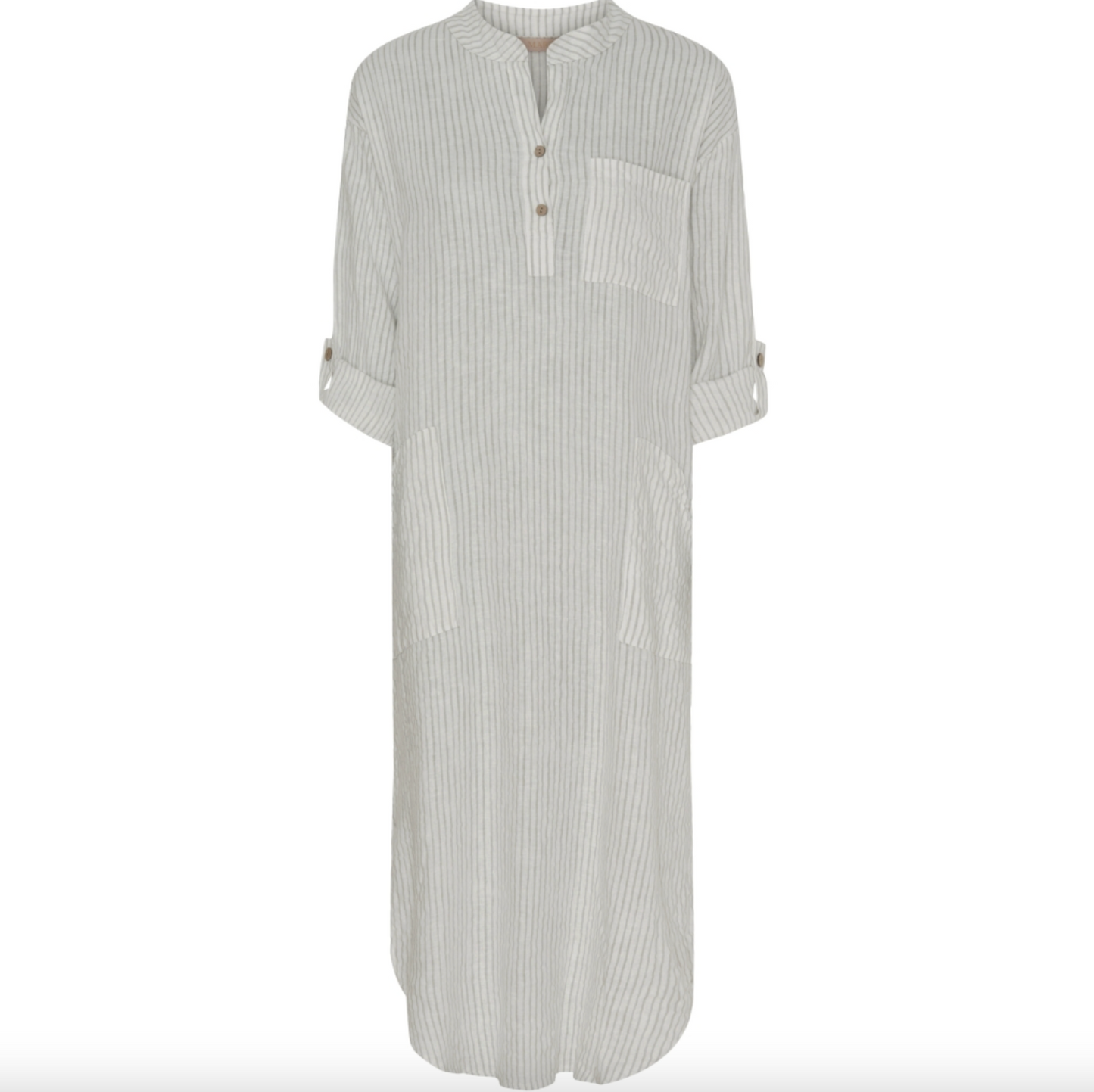 Klänning Linne – Grey Stripe