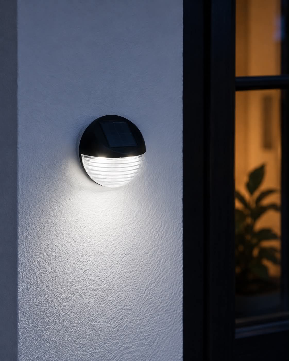 Vägglampa med solceller – Set med 4 st.