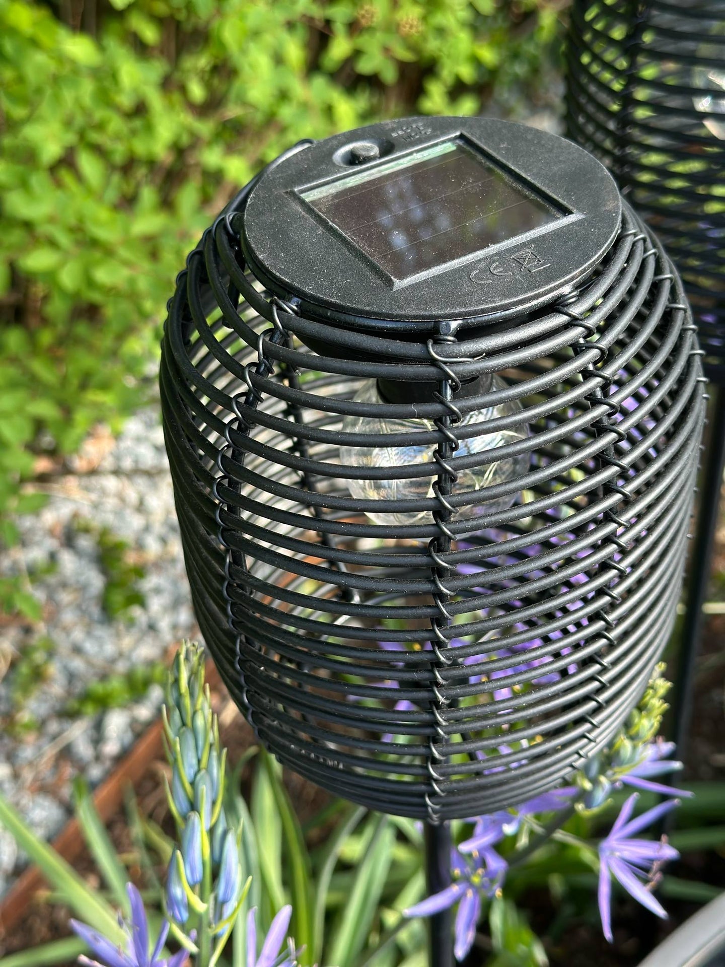 Lykta Molly svart på spjut - Solenergi