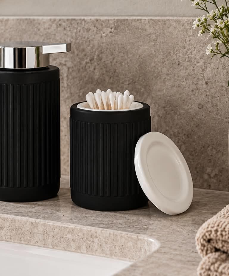 Förvaringsburk Daily Soft – Vit/Svart Porslin