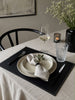 Bordsunderlägg – Svart 30x45 med vit söm