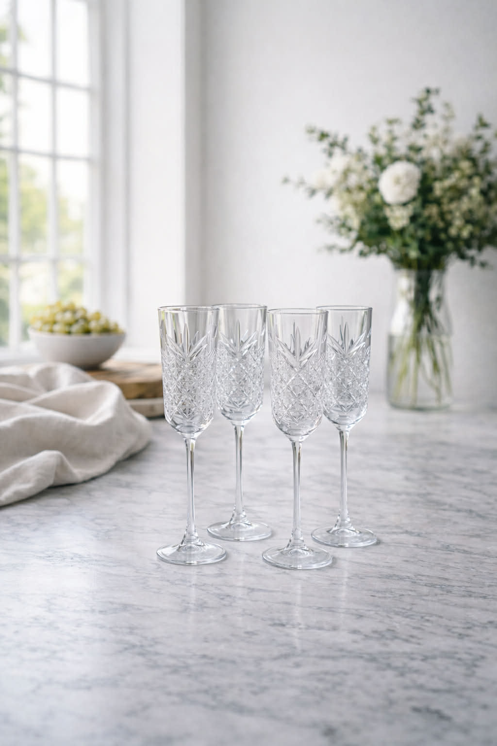 Champagneglas - 4 st