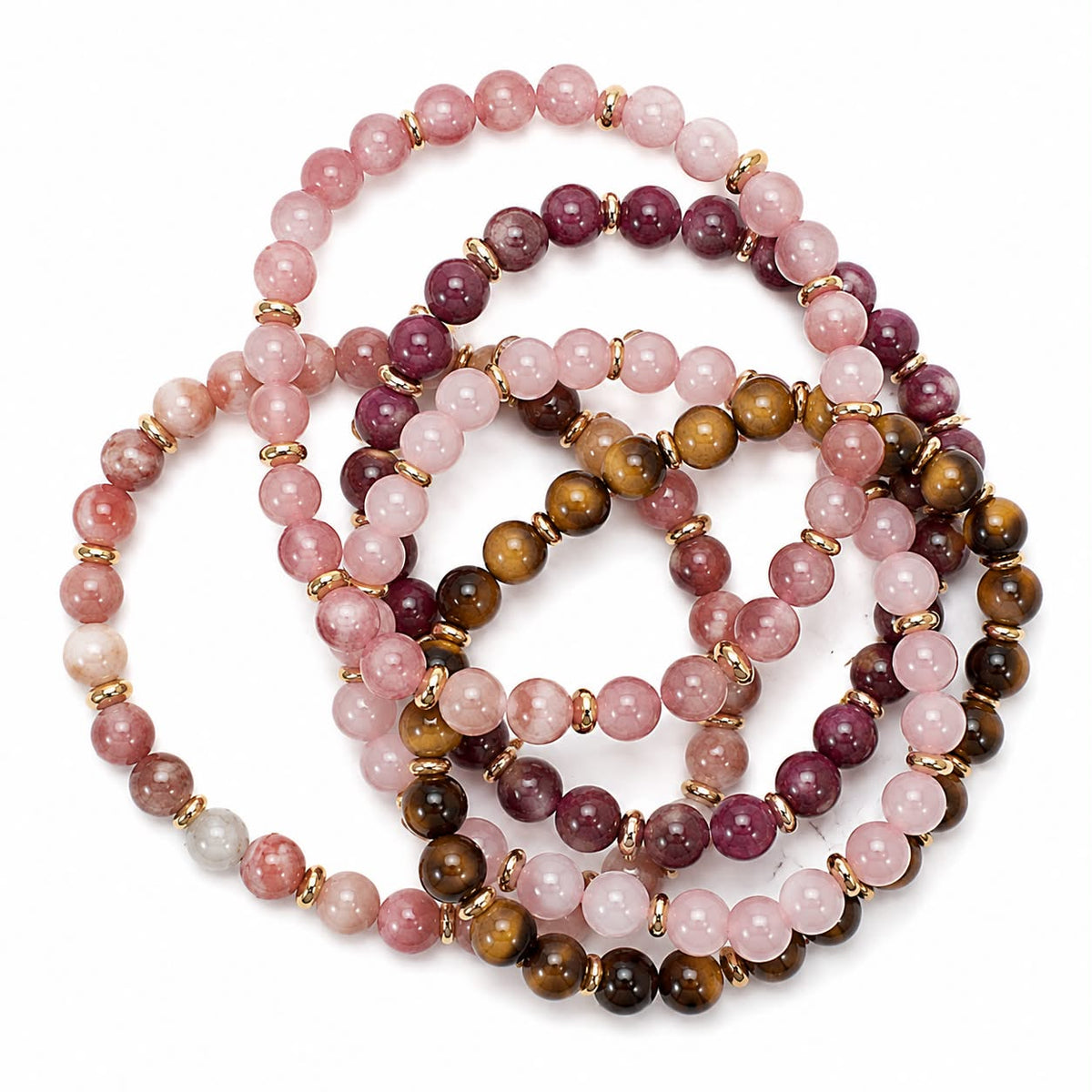 Armband Mollie – Natur / Rosa-mix