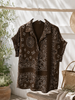 Blus bandana bomullsgas - Brown