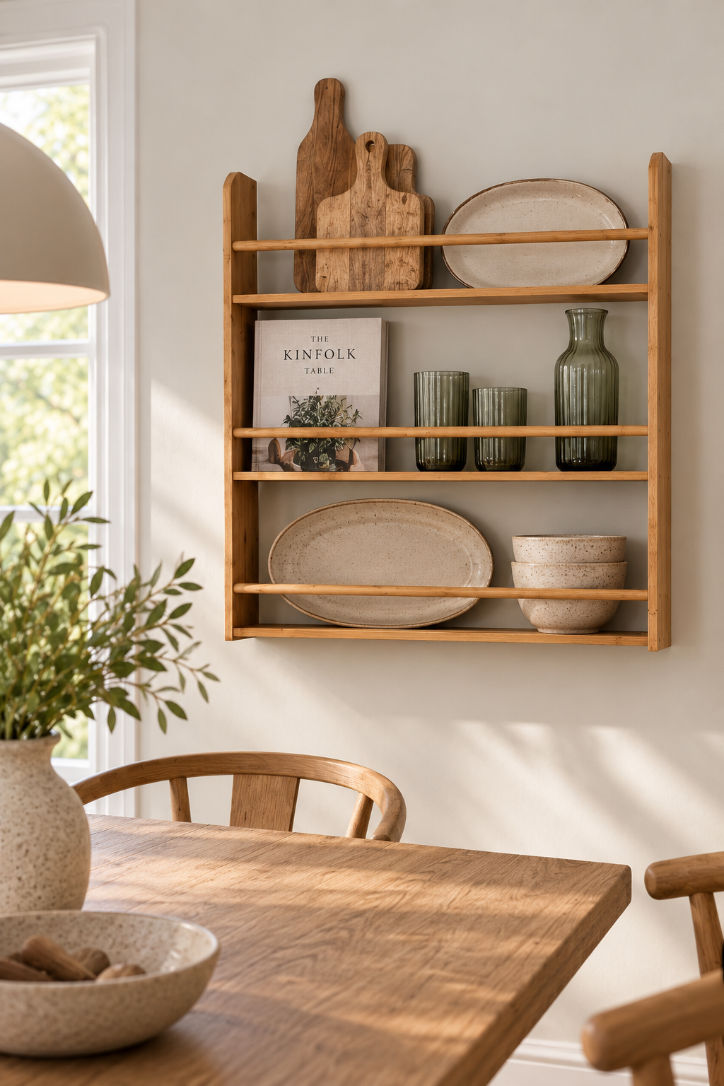 Hylla i bambu – vägghylla