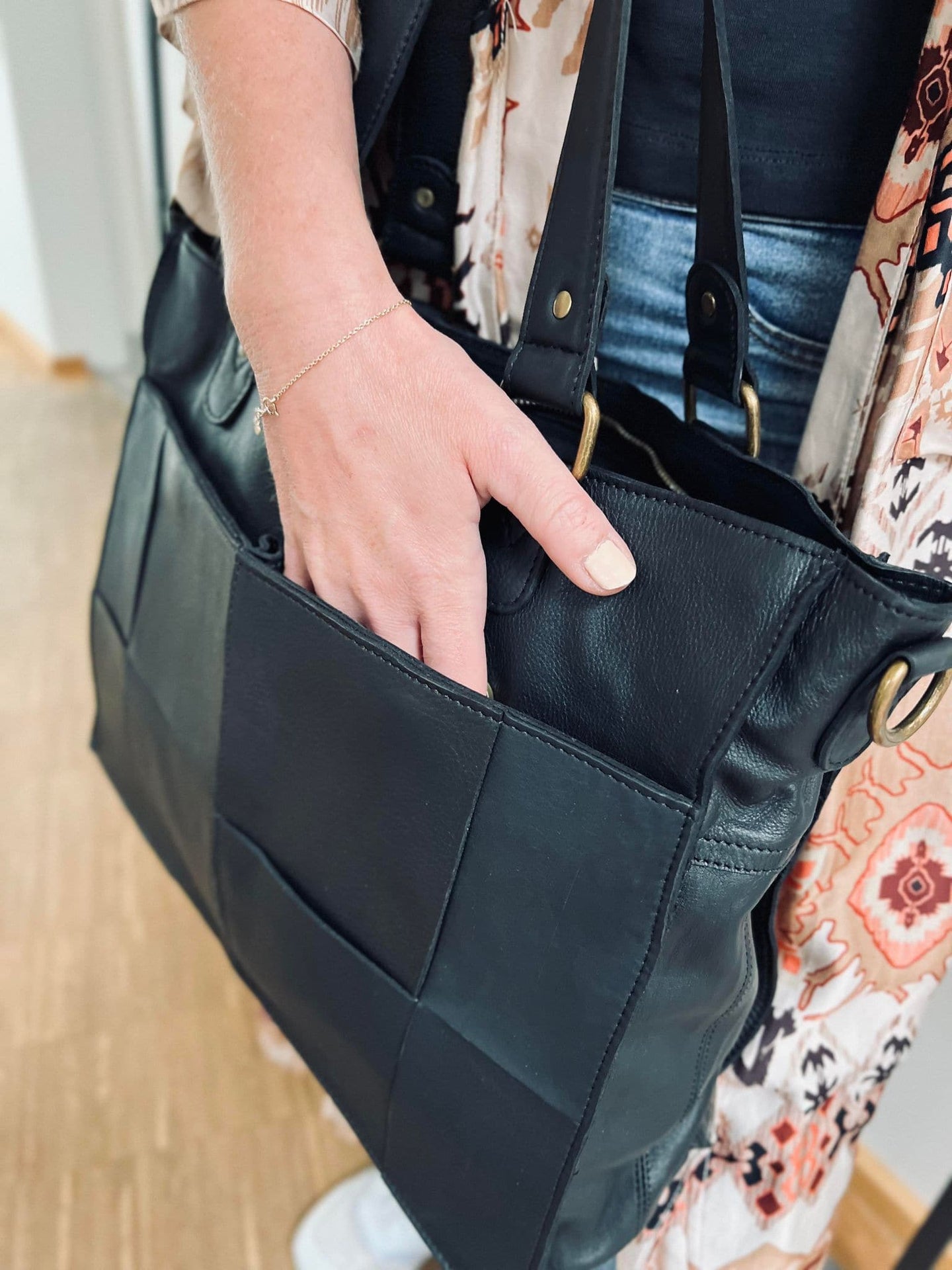 Elegant arbejdstaske / shopper - Sort - VIAMAJA.DK
