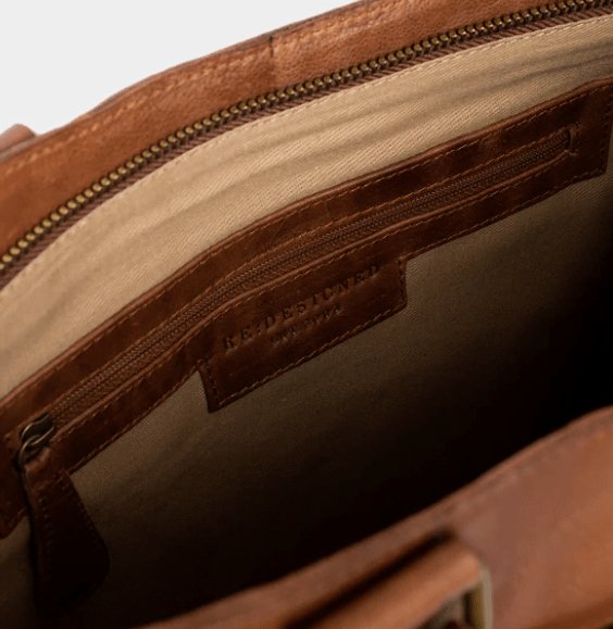 Elegant arbejdstaske / shopper - Walnut - VIAMAJA.DK
