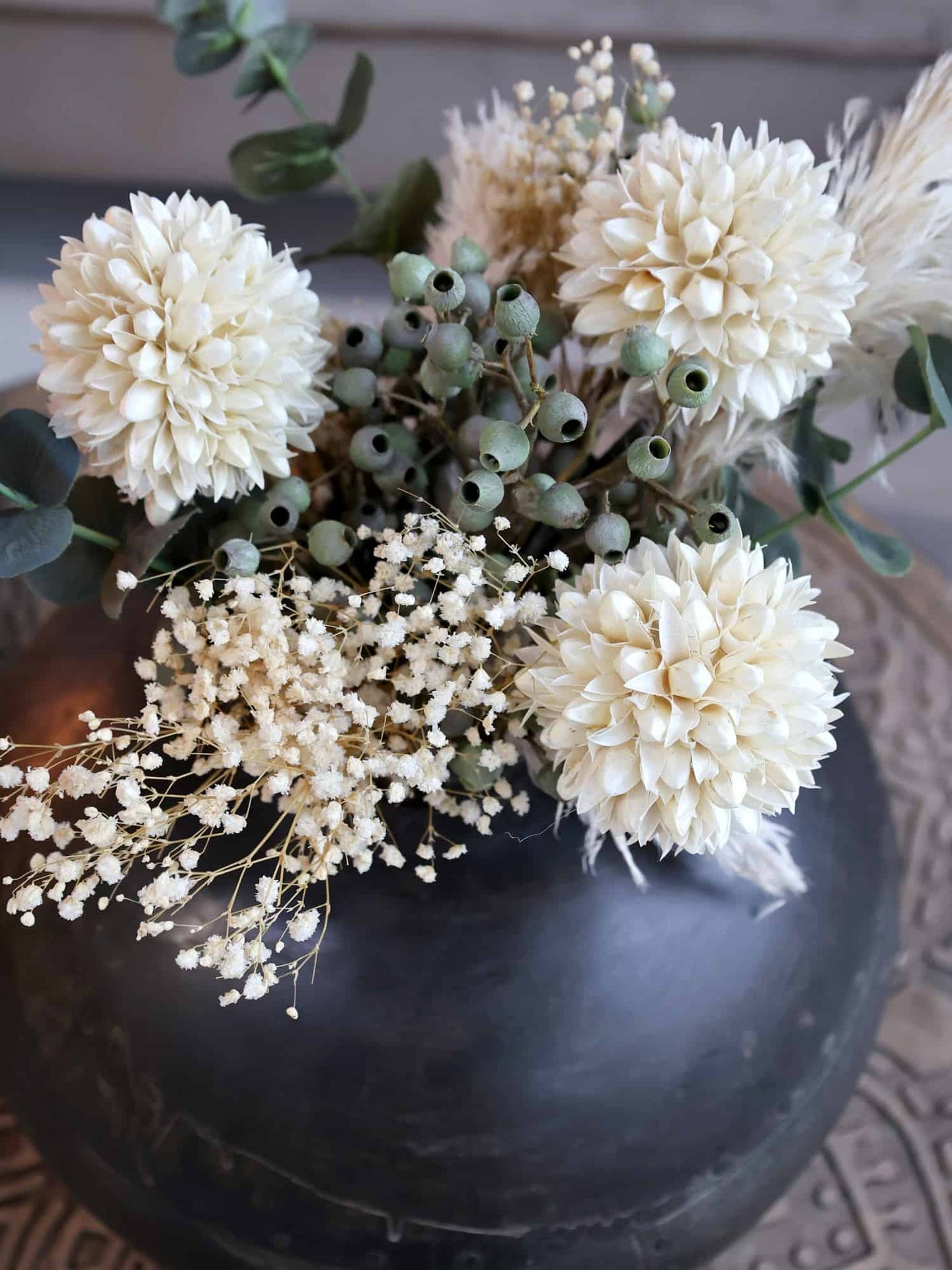 Evighedsblomster - Snebolde hvid - VIAMAJA.DK