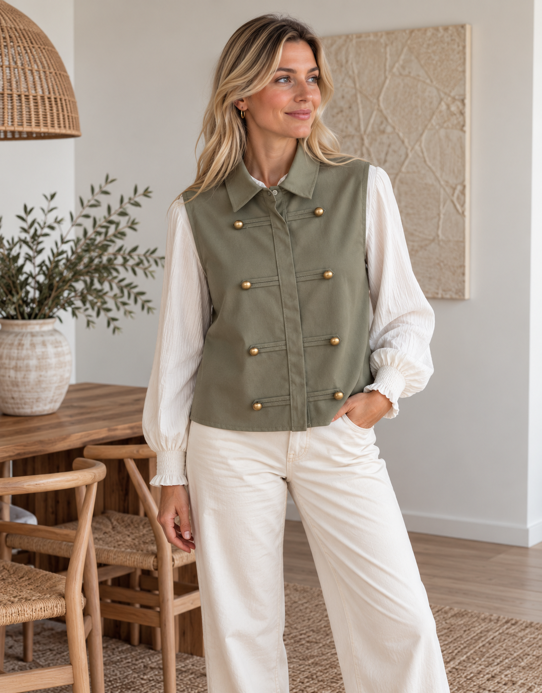 Vest Savella - Military – Militærgrøn vest