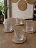 Glasbricka i jute - Set om 4 st