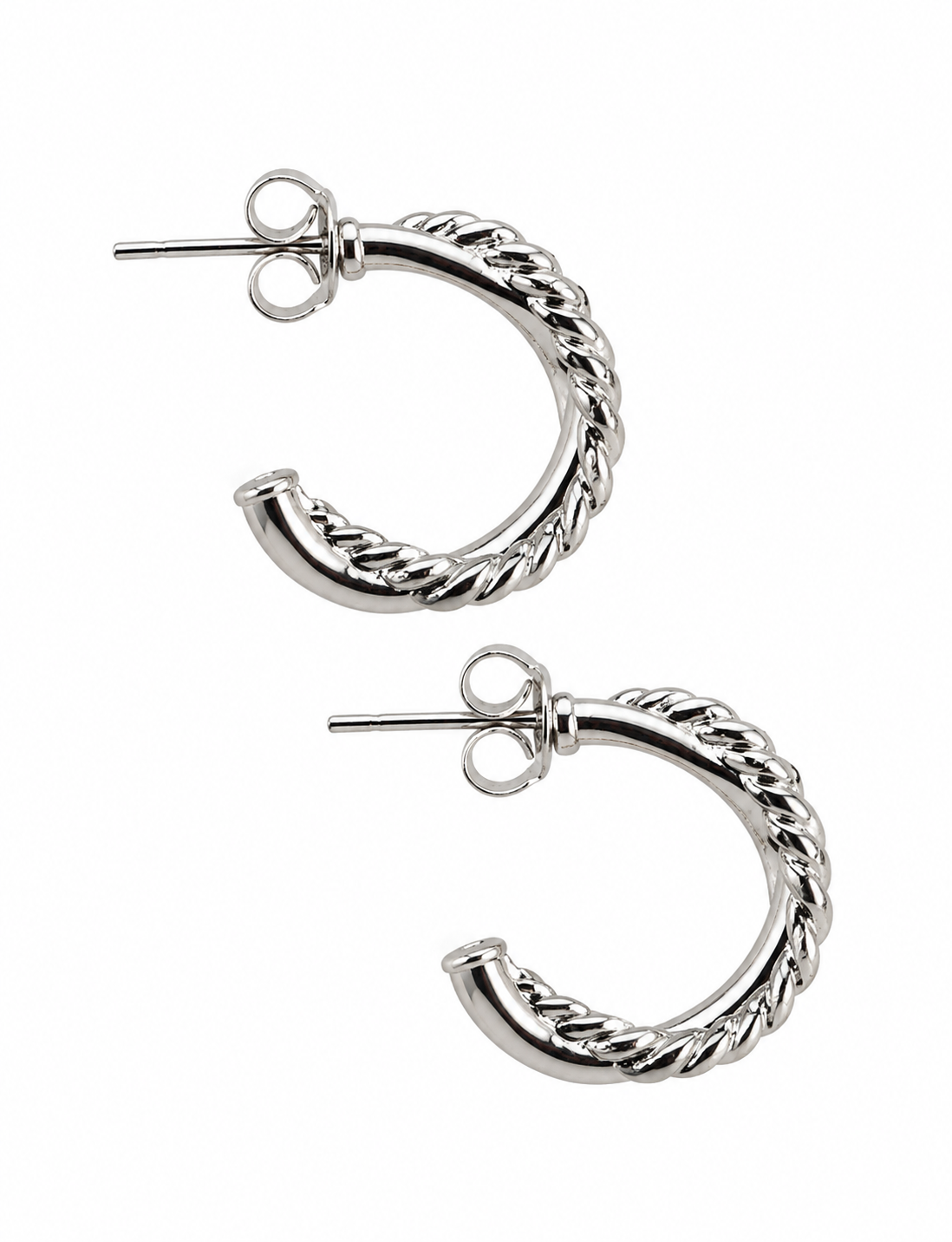 Örhängen Luna - twist - silverpläterad