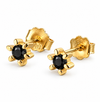 Stiftörhängen GIA – Black 18K förgyllda