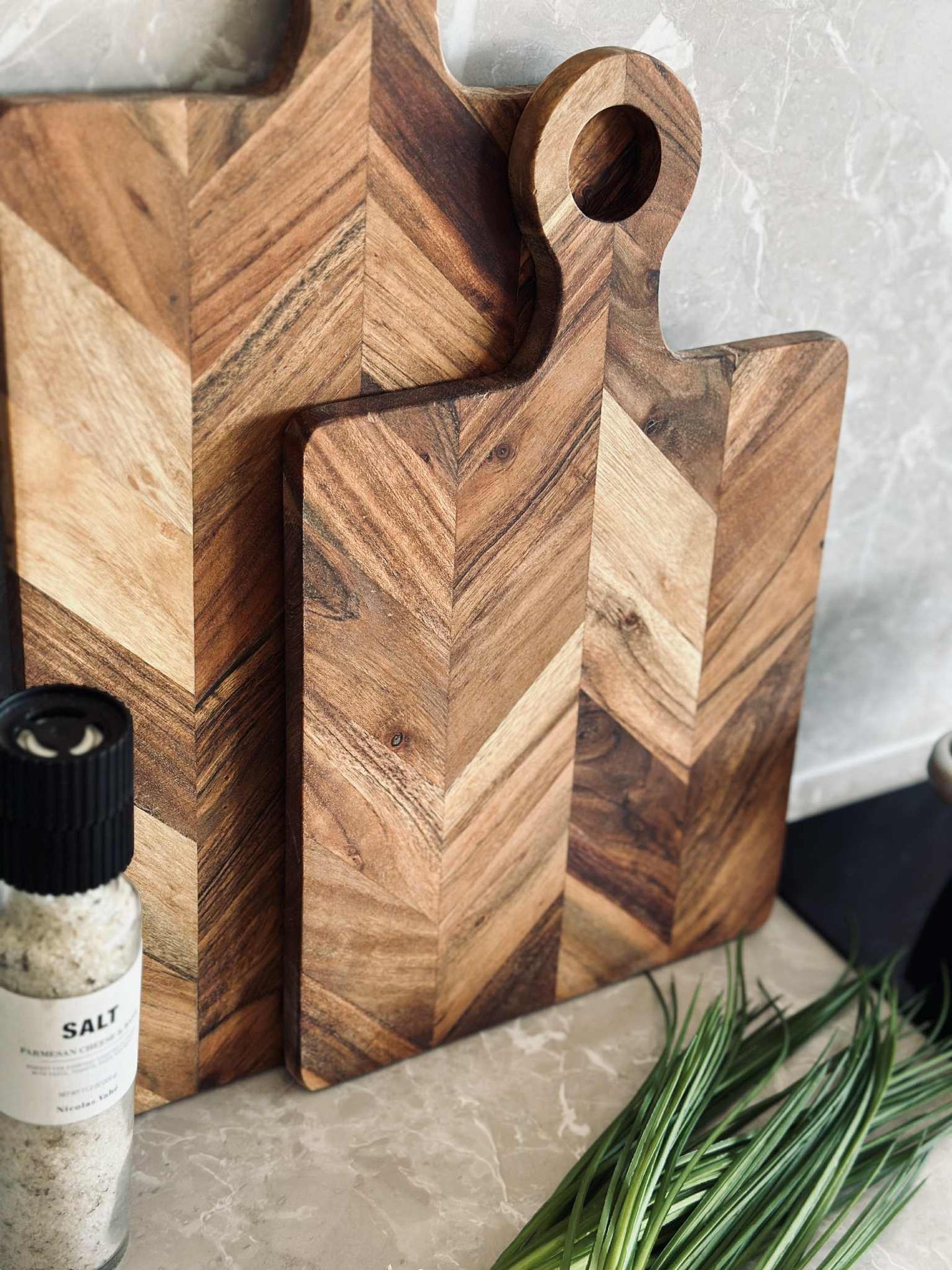 Skärbräda Fiskbensmönster - 40cm