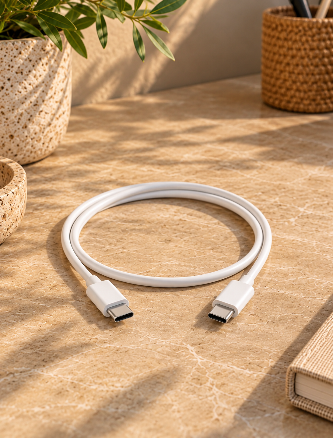 Laddkabel USB-C till USB-C - 1 m vit