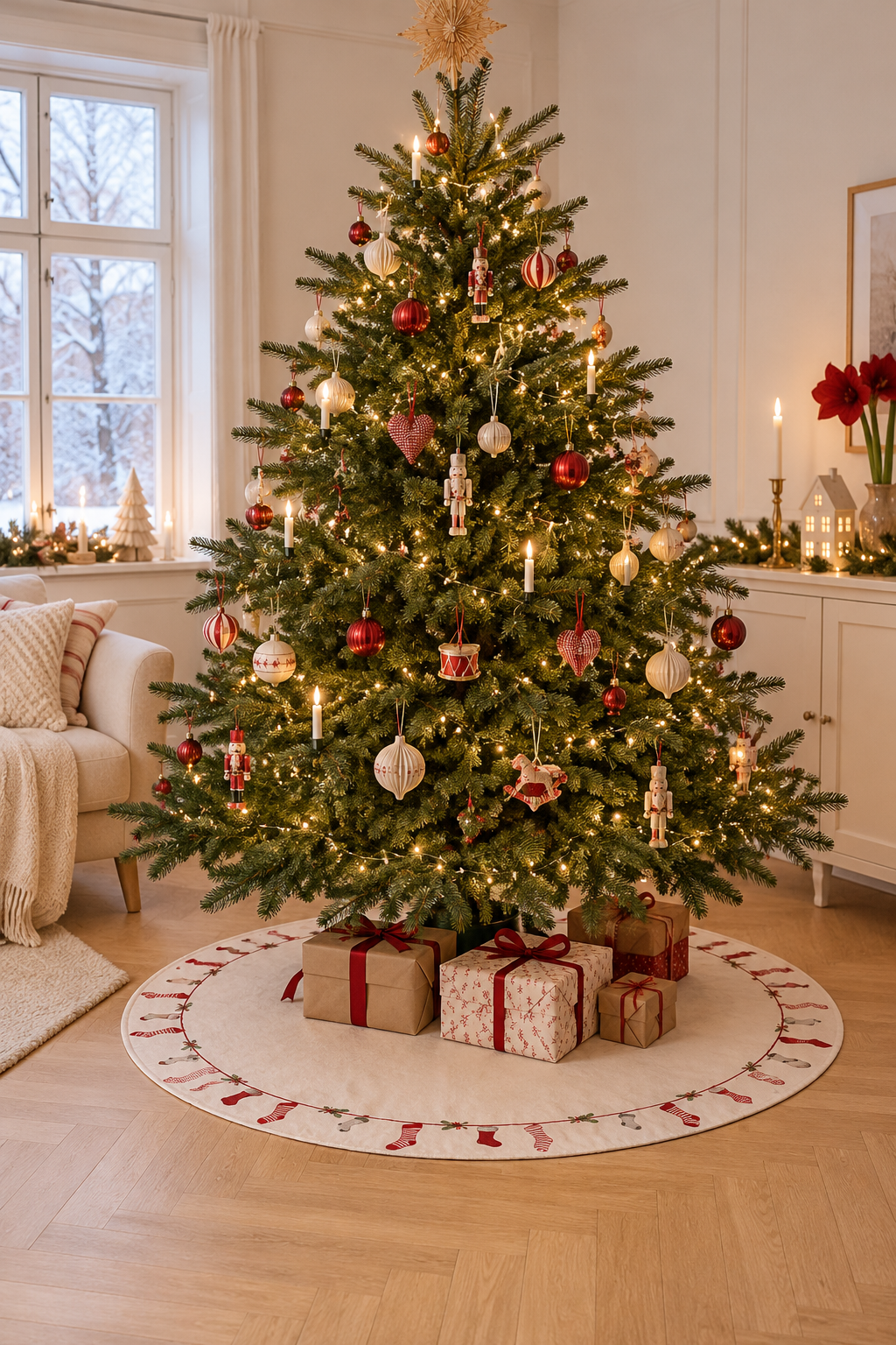 Julgransmatta Dia 120 cm - OEKE-TEX