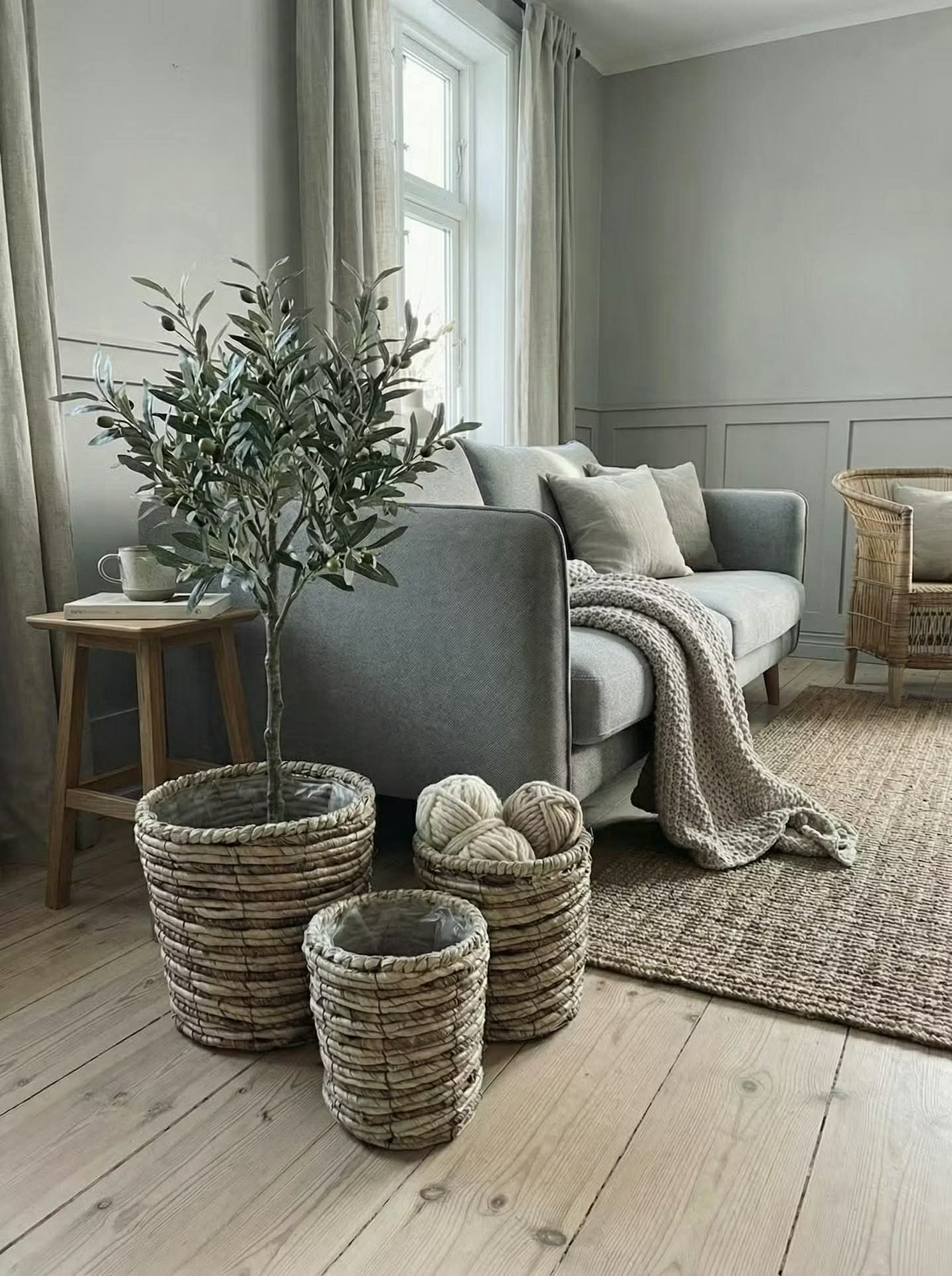 Naturkorgar - Set om 3 st