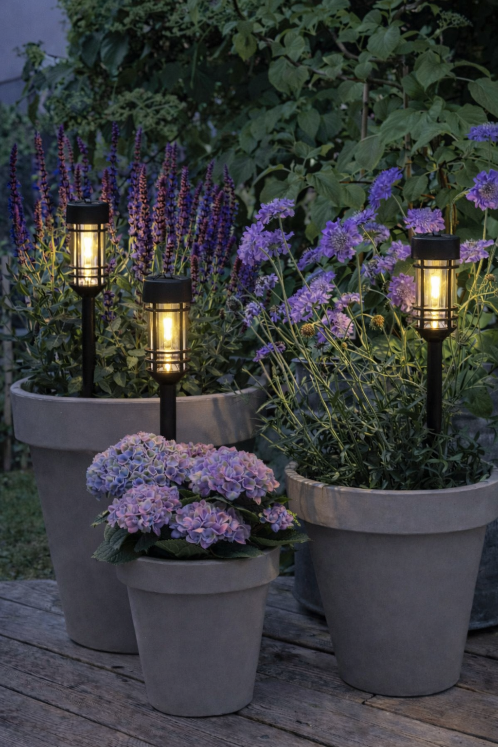 Trädgårslampa NERO med solcell – Set om 2 st.