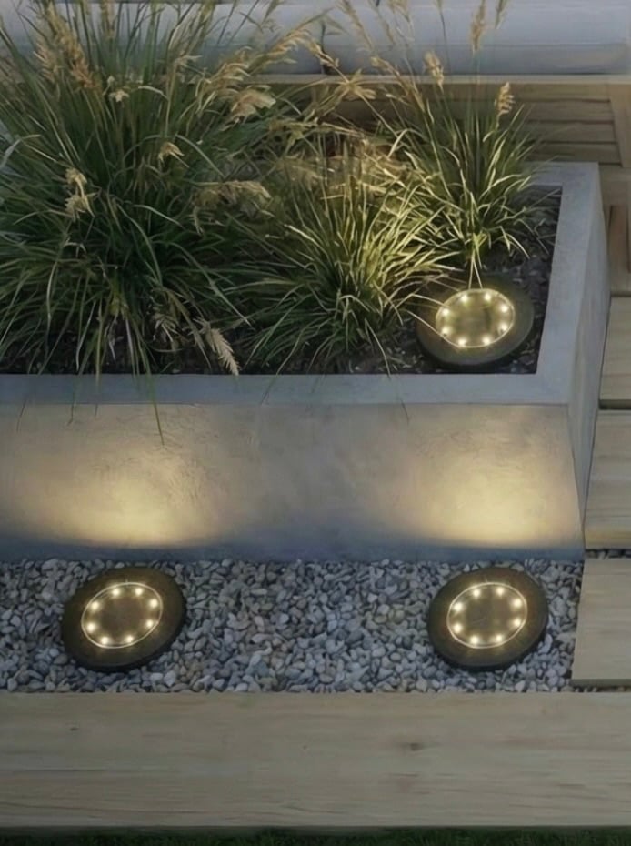 Solcells-spotlights BLACK – Set med 4 st.