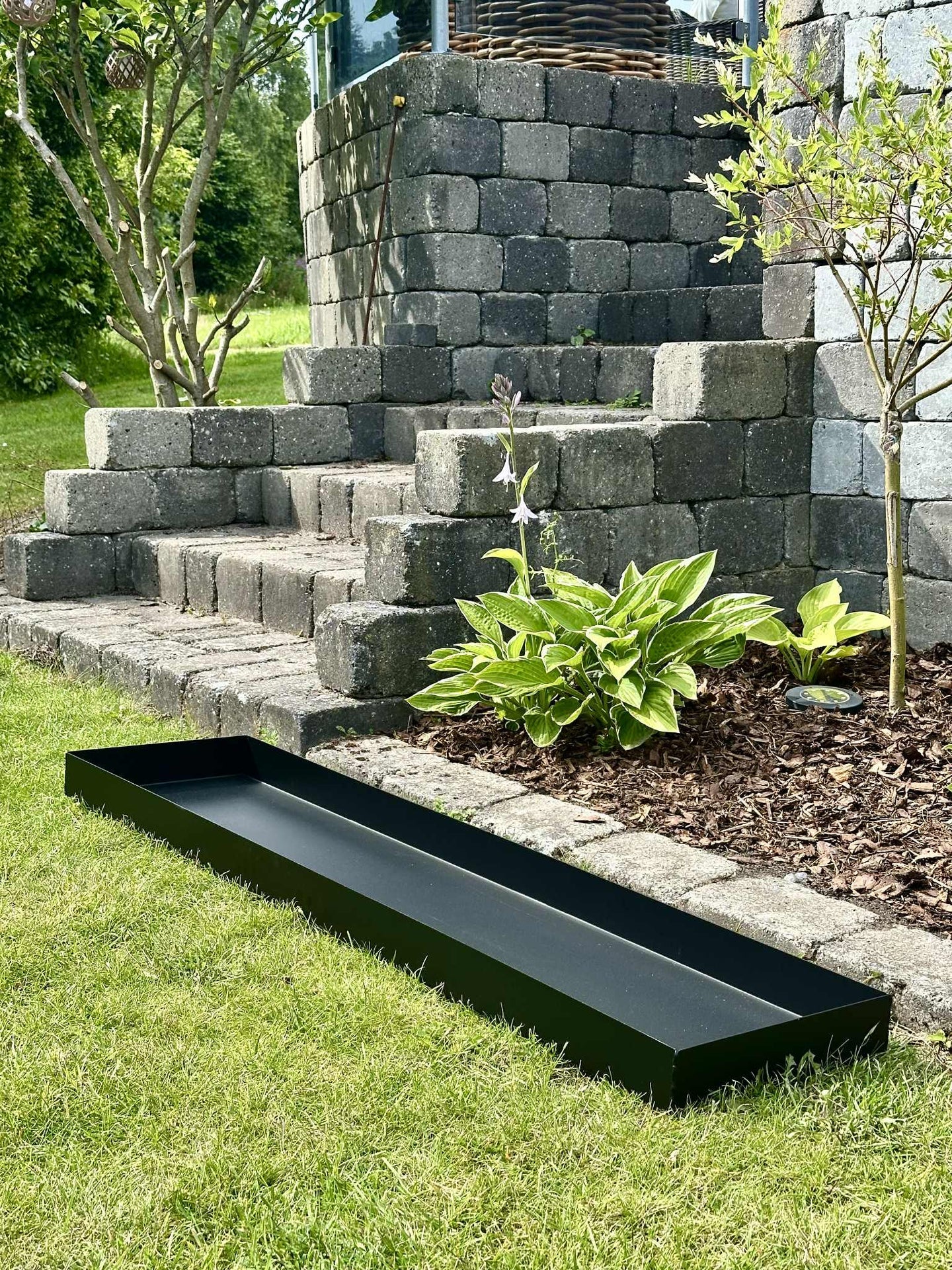 Spegelbassäng Rektangel - Svart