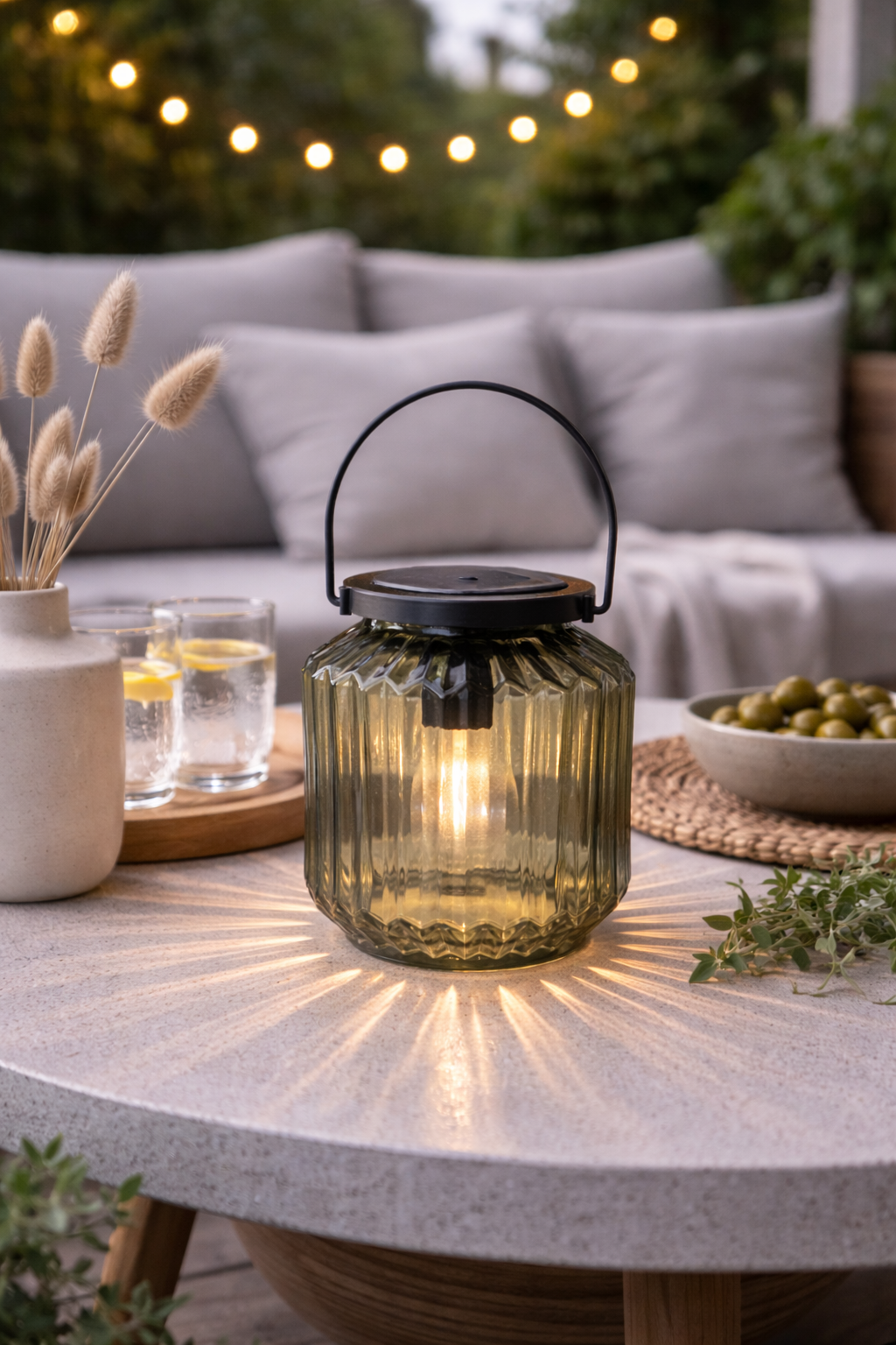 Lykta med solceller – Wilma Grön