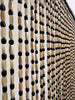 Pärlgardin i naturträpärlor - Brun 90x200 cm
