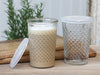 Franskt kaffeglas m. mönster och lock - 500ml