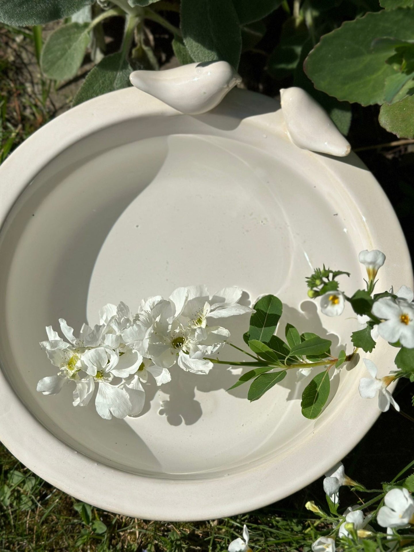 Fuglebad – Creme keramik - VIAMAJA.DK