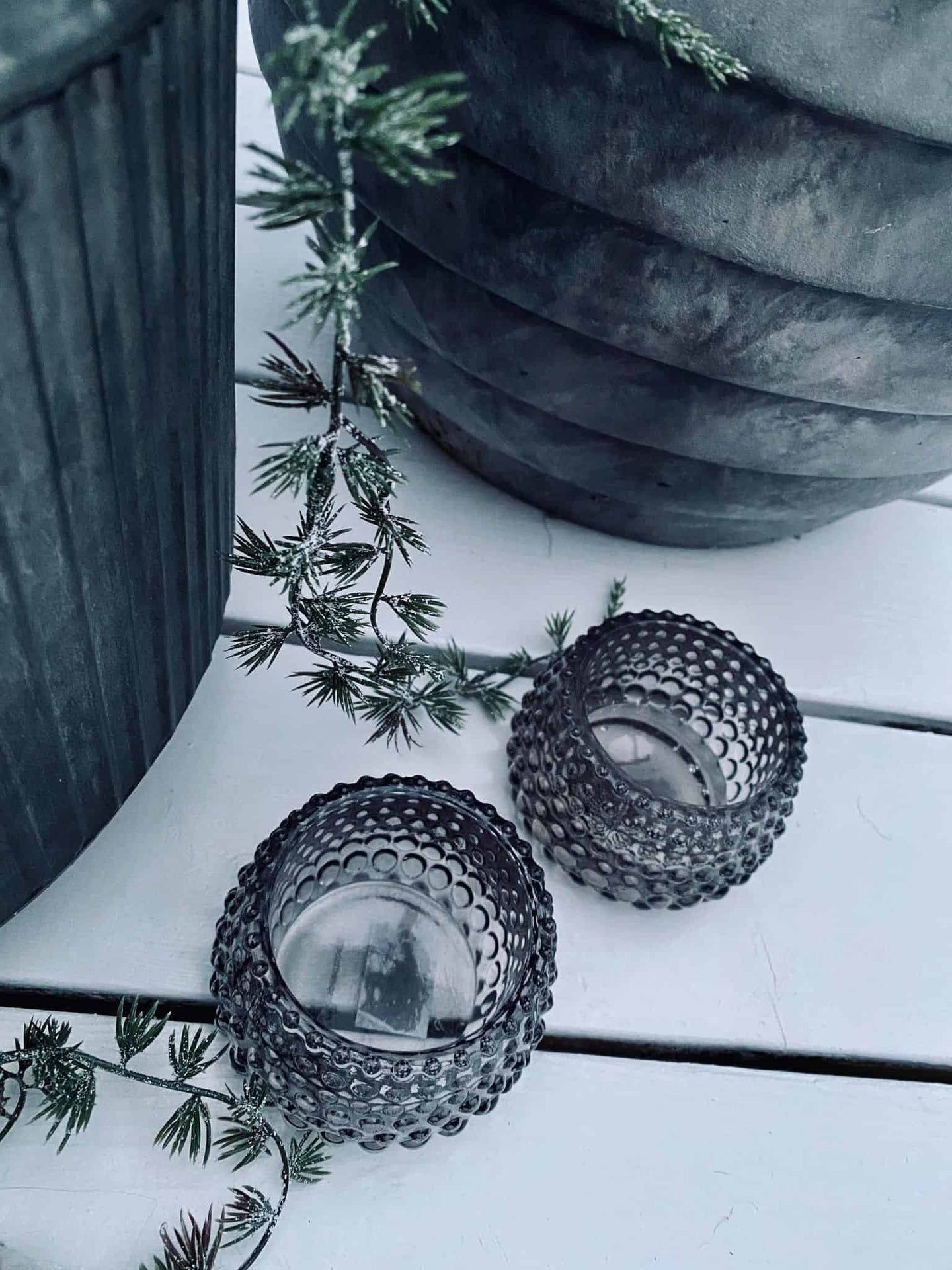 Fyrfadsstage - Dot - Røgfarvet - VIAMAJA.DK