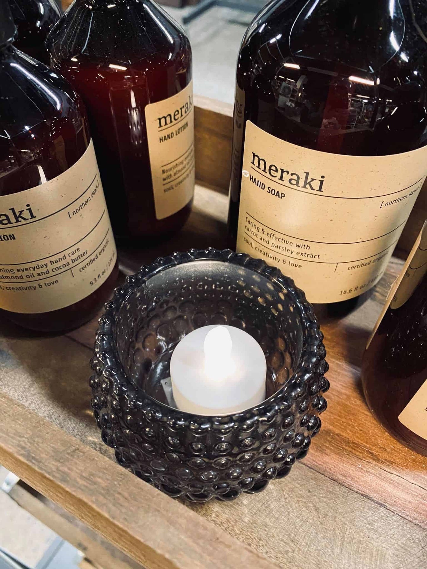 Fyrfadsstage - Dot - Røgfarvet - VIAMAJA.DK