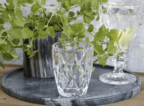 Glas m. diamantudskæring - VIAMAJA.DK