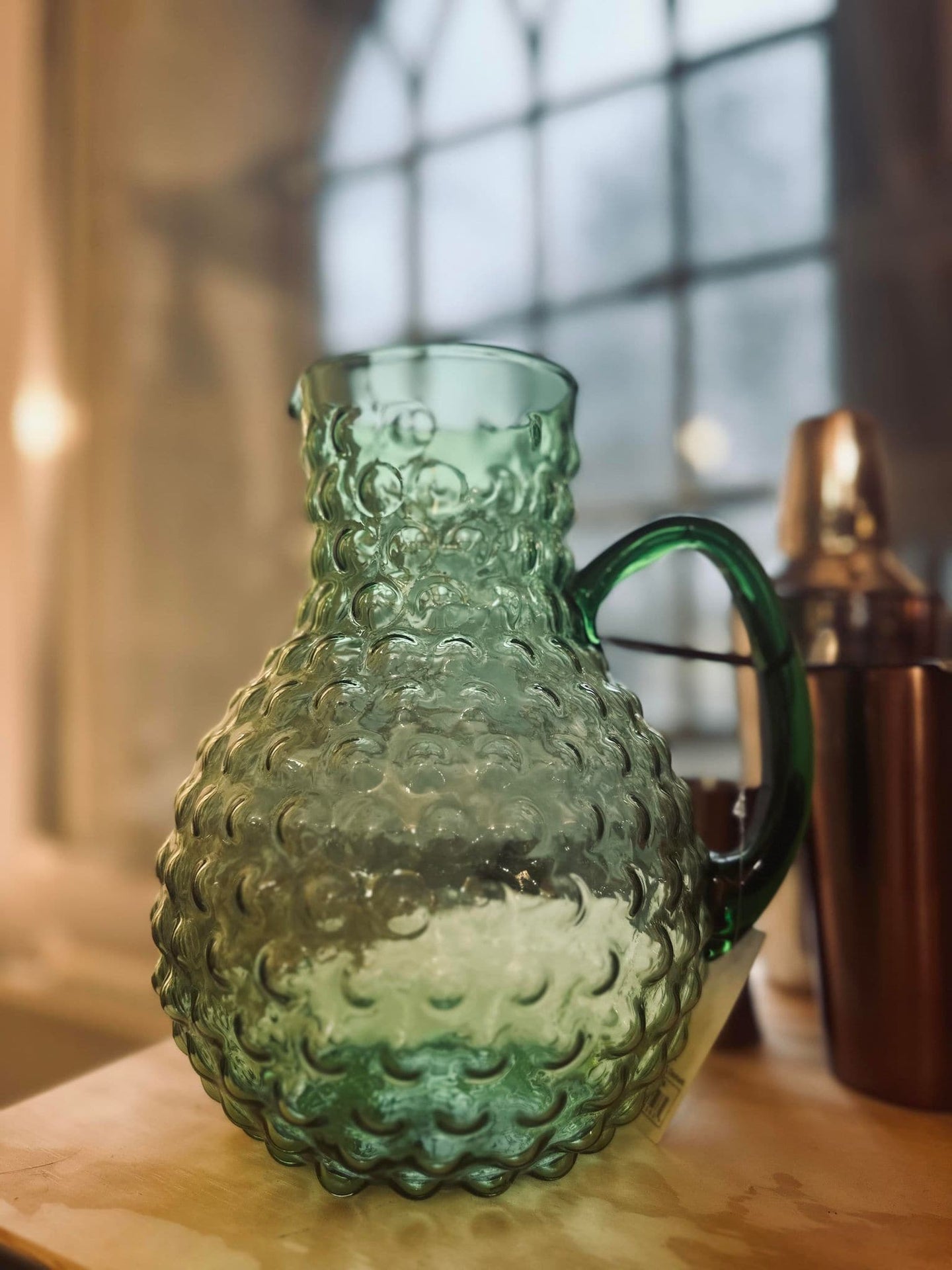 Glaskande med dots – Grøn - VIAMAJA.DK