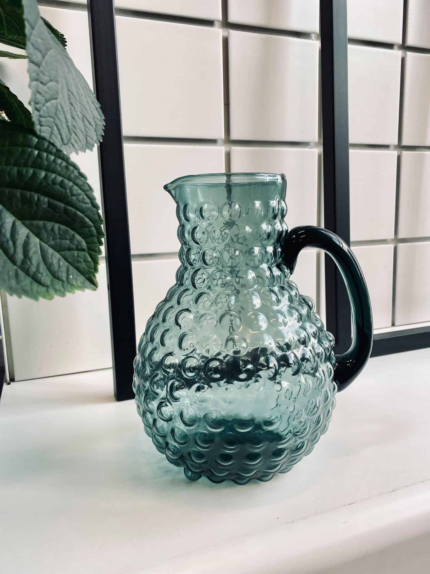 Glaskande med dots - Salvie grøn - VIAMAJA.DK