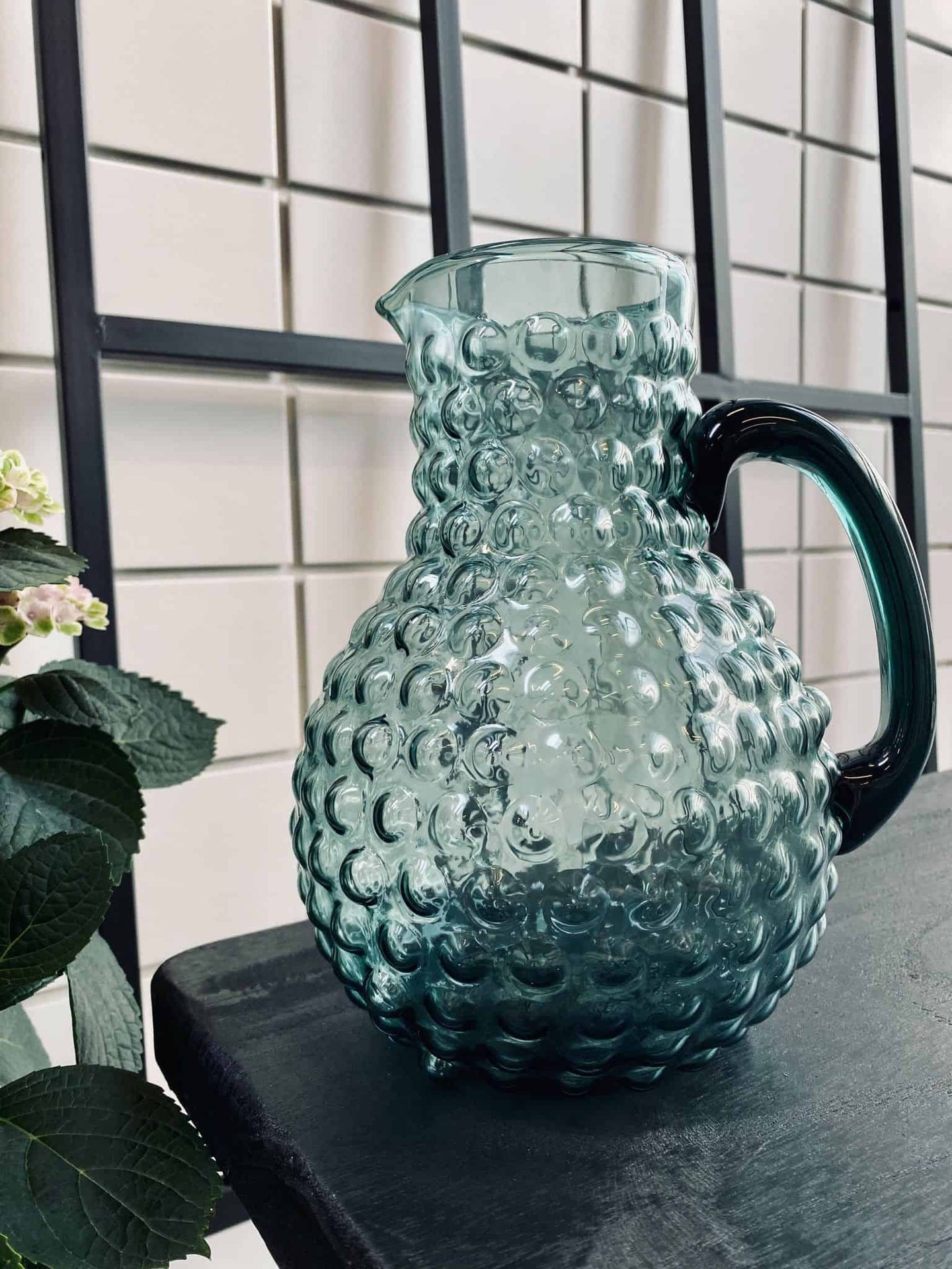 Glaskande med dots - Salvie grøn - VIAMAJA.DK