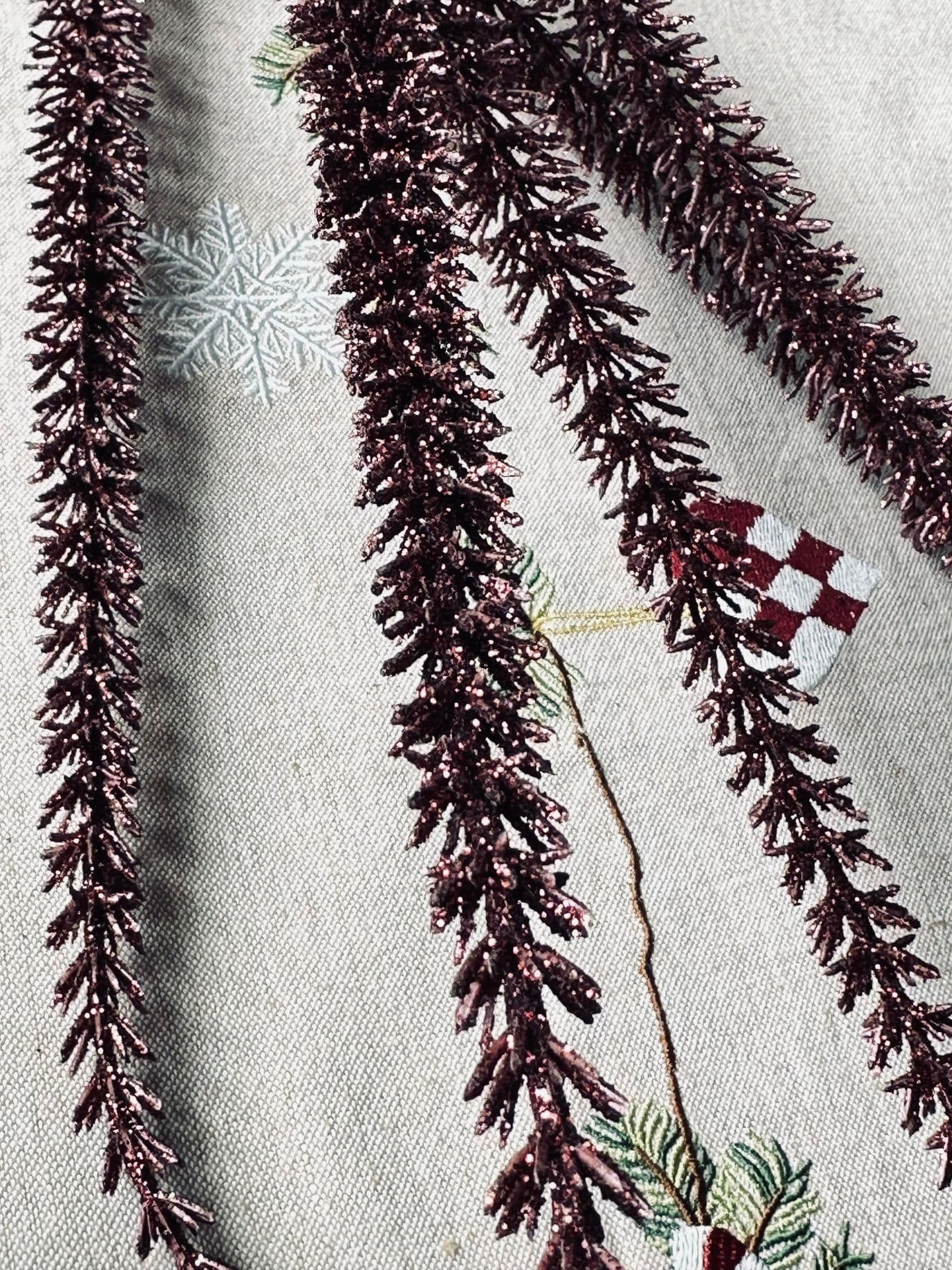 Gren med glitter - Blomme - VIAMAJA.DK