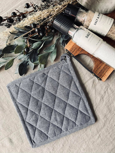 Grydelap - Blå quilt - VIAMAJA.DK