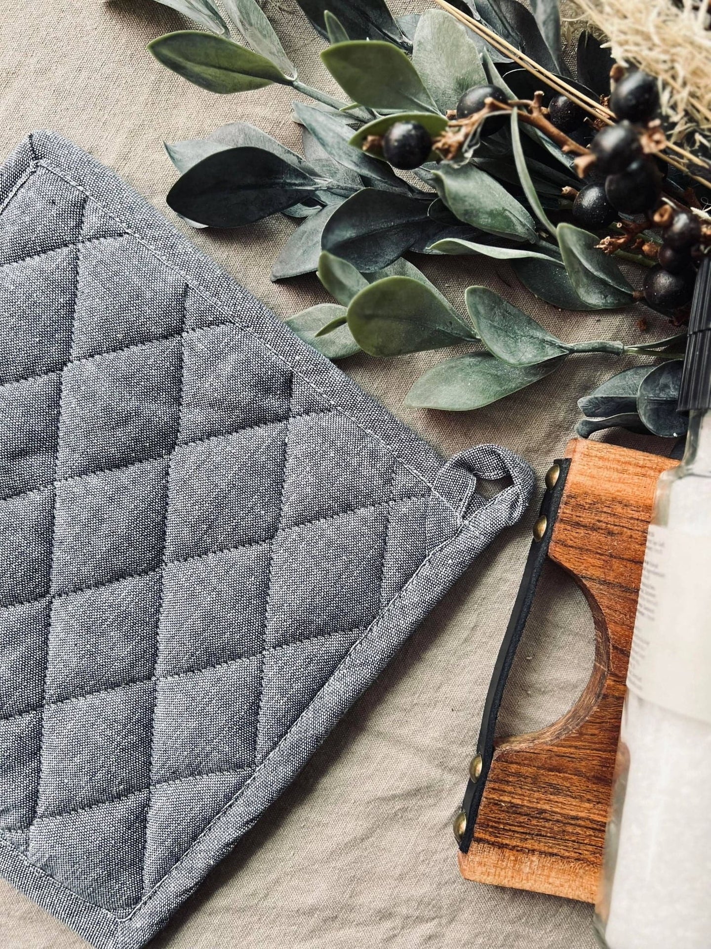 Grydelap - Blå quilt - VIAMAJA.DK