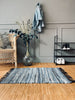 Golvmatta i denim och jute - 60x90 cm