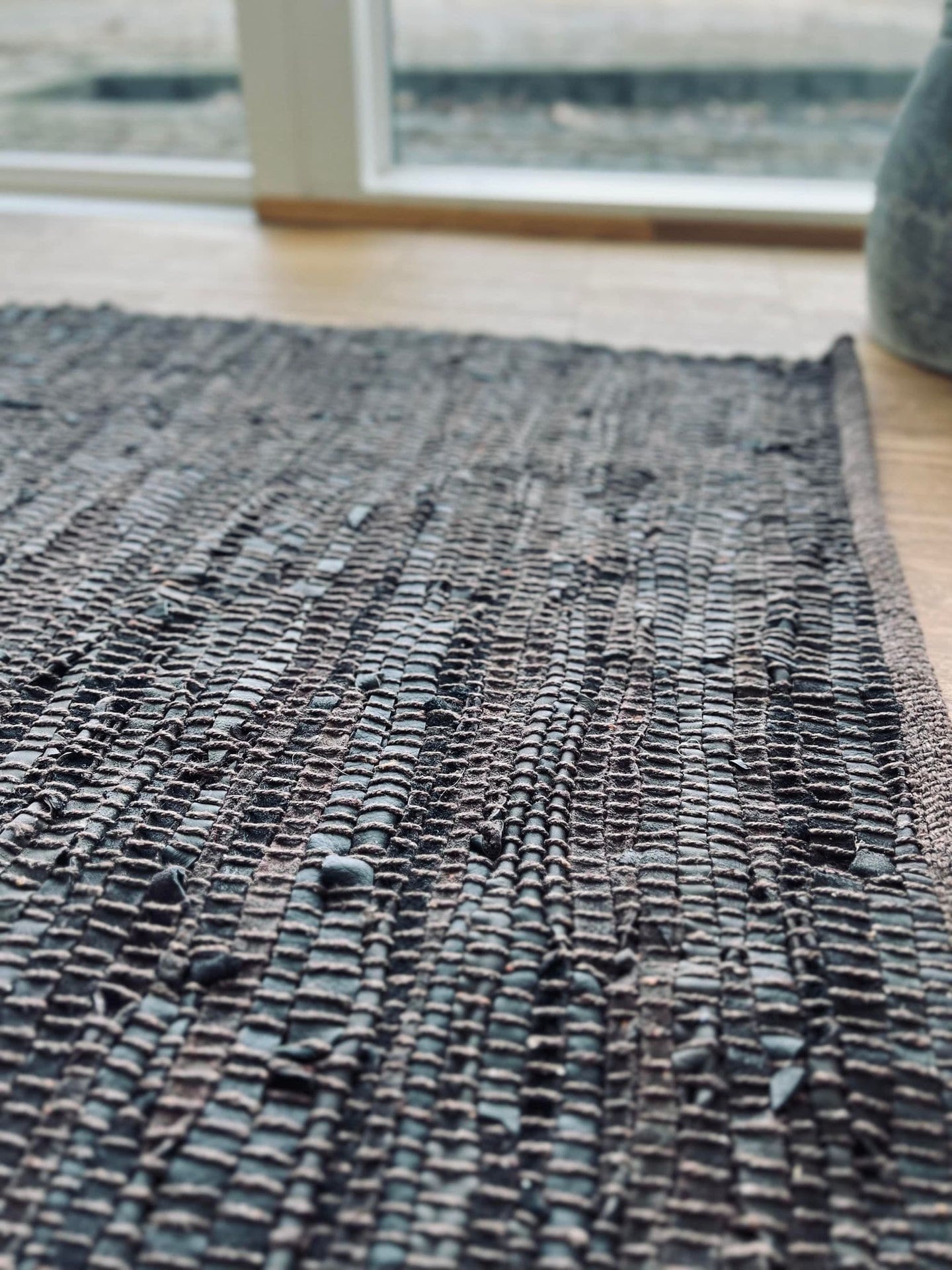 Gulvtæppe i læder - 70x200 cm Valnød - VIAMAJA.DK