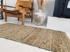 Golvmatta i olivskinn och jute / badmatta – 70x140 cm