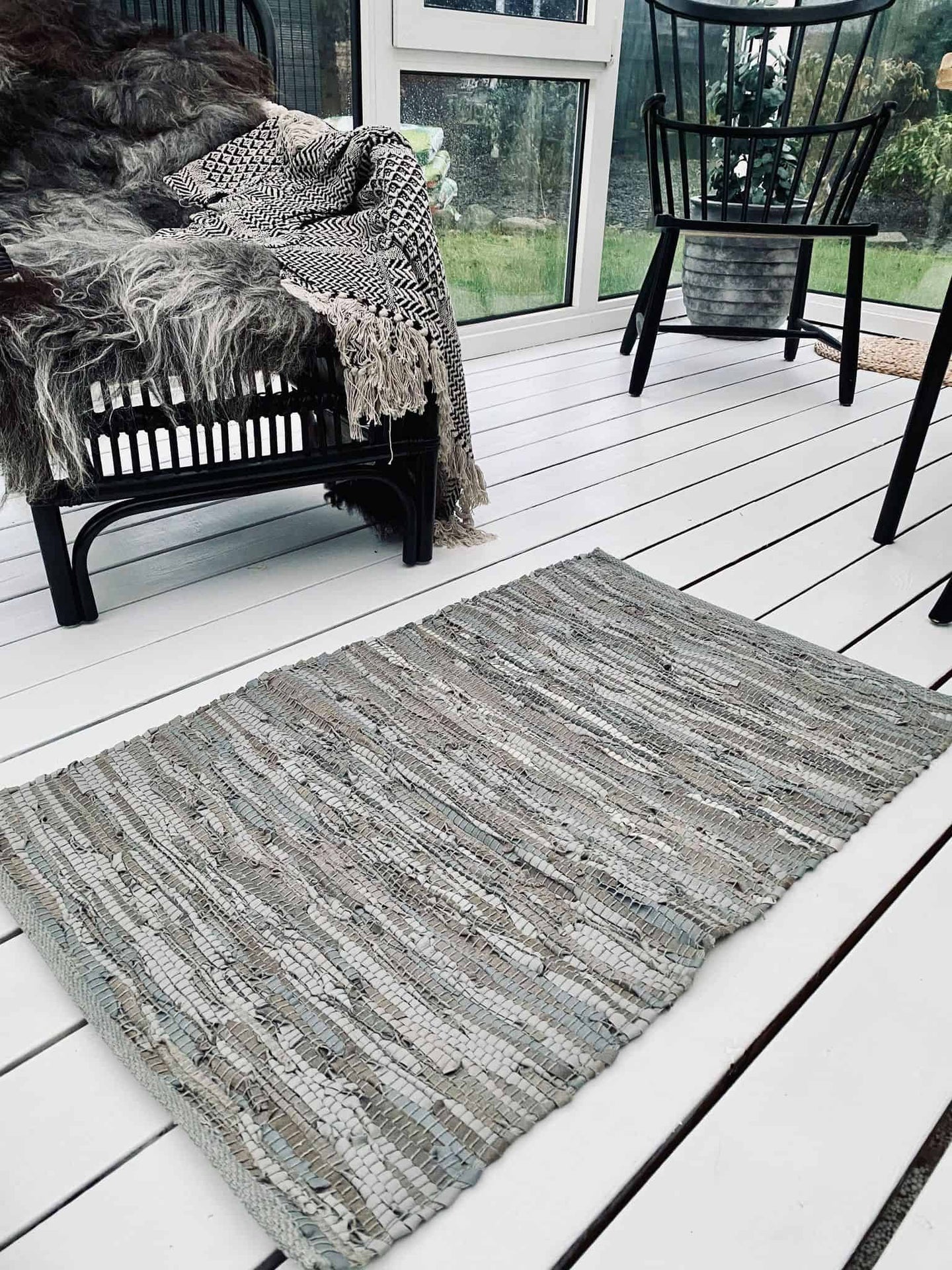 Gulvtæppe i skind - 60x90 - VIAMAJA.DK