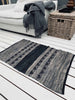 Golvmatta i skinn – Svart mönster – 60x90cm