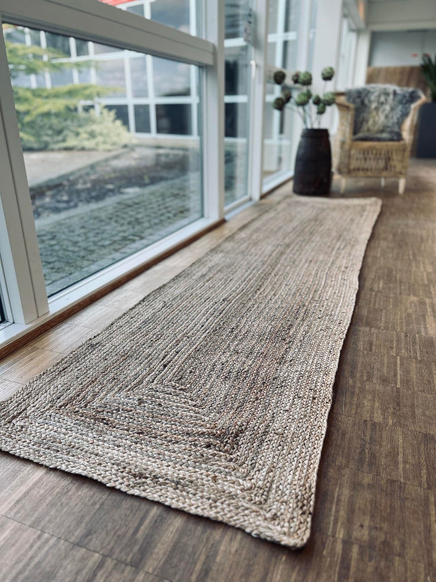 Gulvtæppe jute – 70x300 cm - VIAMAJA.DK