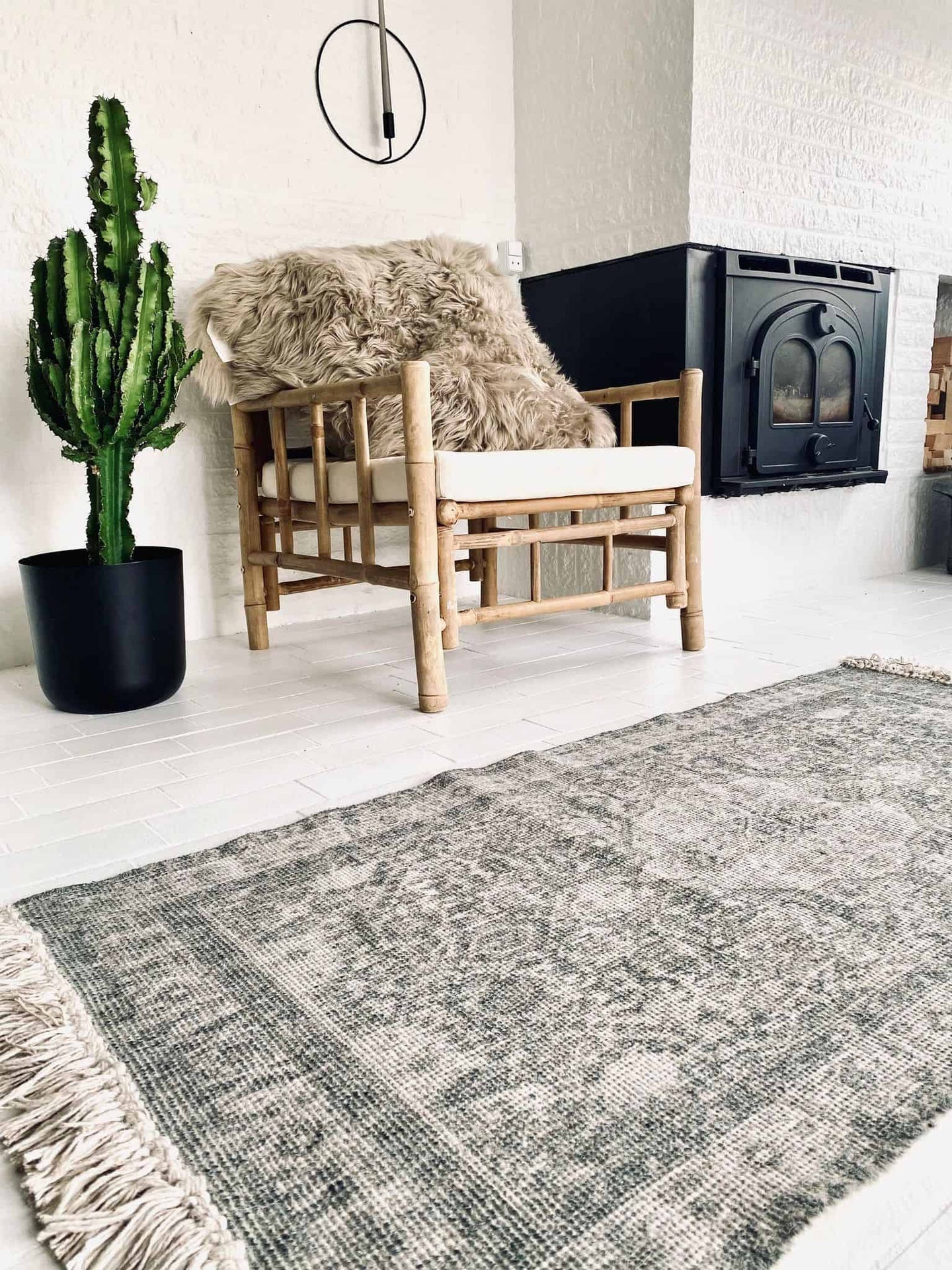 Gulvtæppe Vintage - Grøn 70x200 - VIAMAJA.DK
