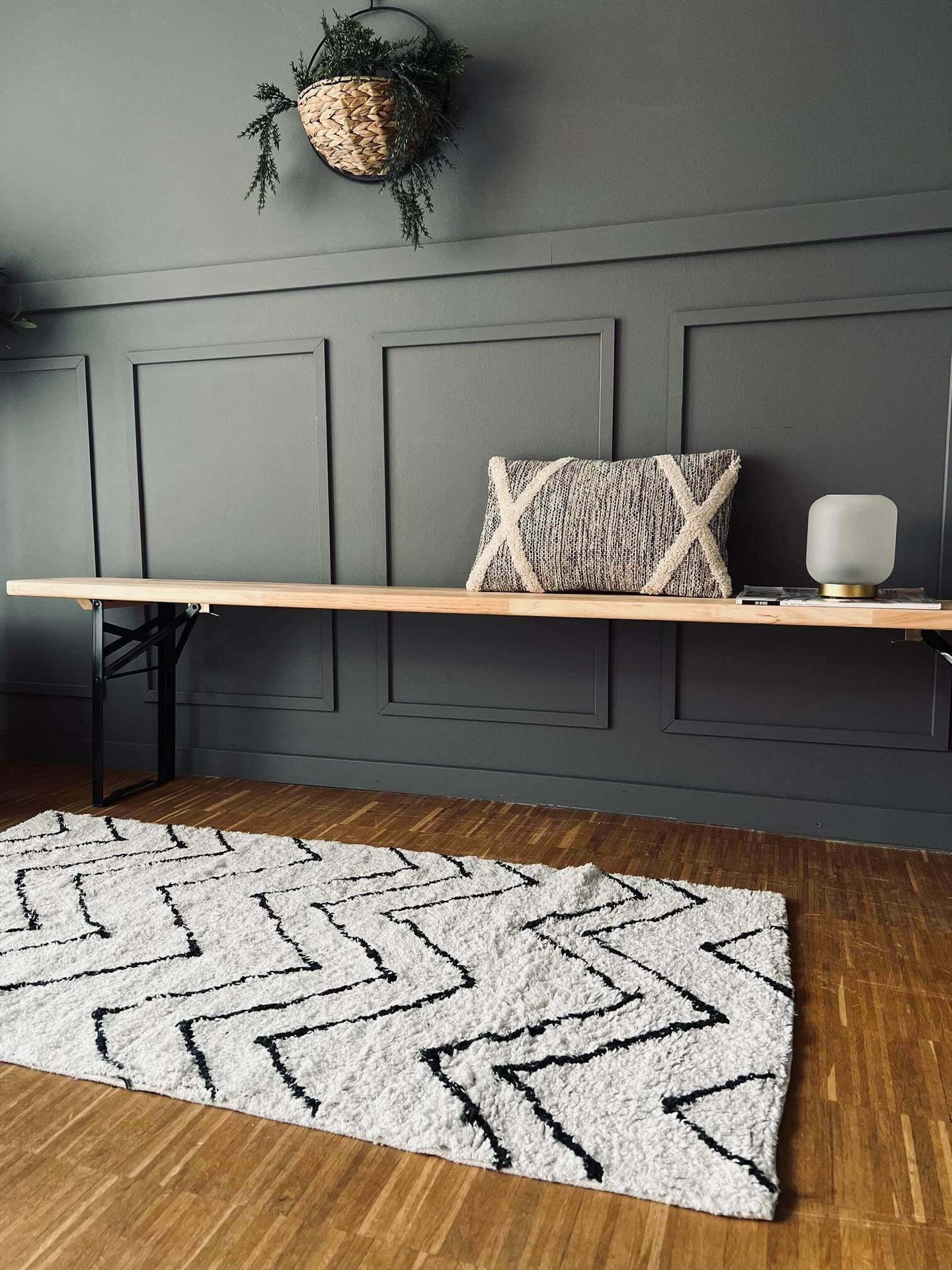 Gulvtæppe ZIGZAG 70x140 - VIAMAJA.DK