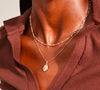Halsband 2-i-1-set guldbelagt