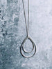 Halsband Droppe Silverpläterad